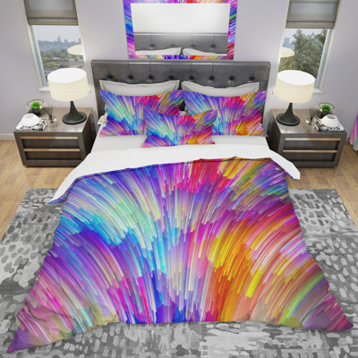 Synergies of Painter Palette - Abstract Duvet Cover Set - Microfiber Polyester