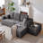 Cloud Sectional Sofa With U-Shape Chaise And Side Pockets , Modern Modular Design, Deep Seating, Upholstered Couch For Living Room/Bedroom, No Assembly Required , Grey,Right-1742499118-1742499122