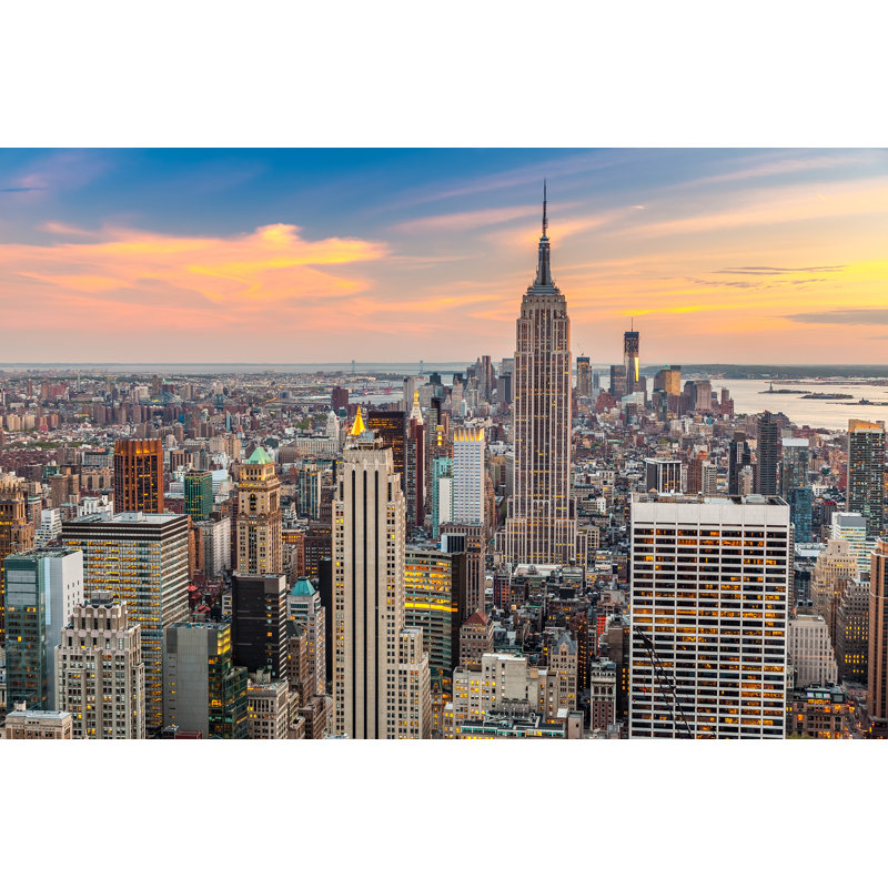 Borwicks Manhattan Aerial View - Wrapped Canvas Print, 81cm H x 122cm W x 3.8cm D
