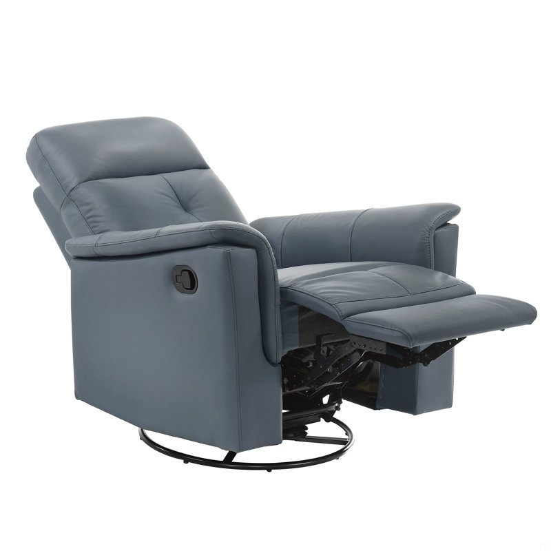 Fauteuil inclinable et pivotant en cuir, Grey