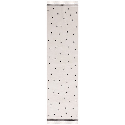 Huling Handwoven Area Rug In Ivory/Black