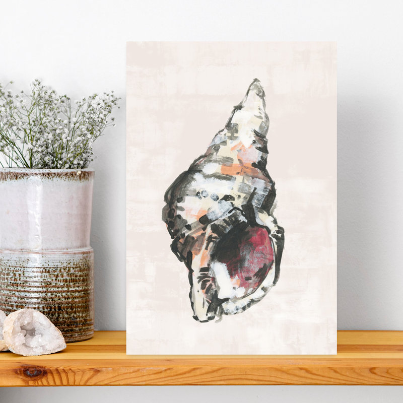 Art contemporain, art abstrait poisson côtier, H 18 po x l 12 po