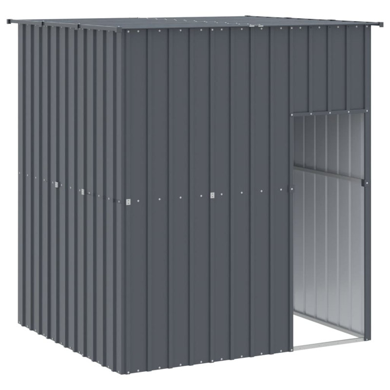 Dovon Steel Dog House, 71.3" H x 65" W x 40.2"D, Anthracite