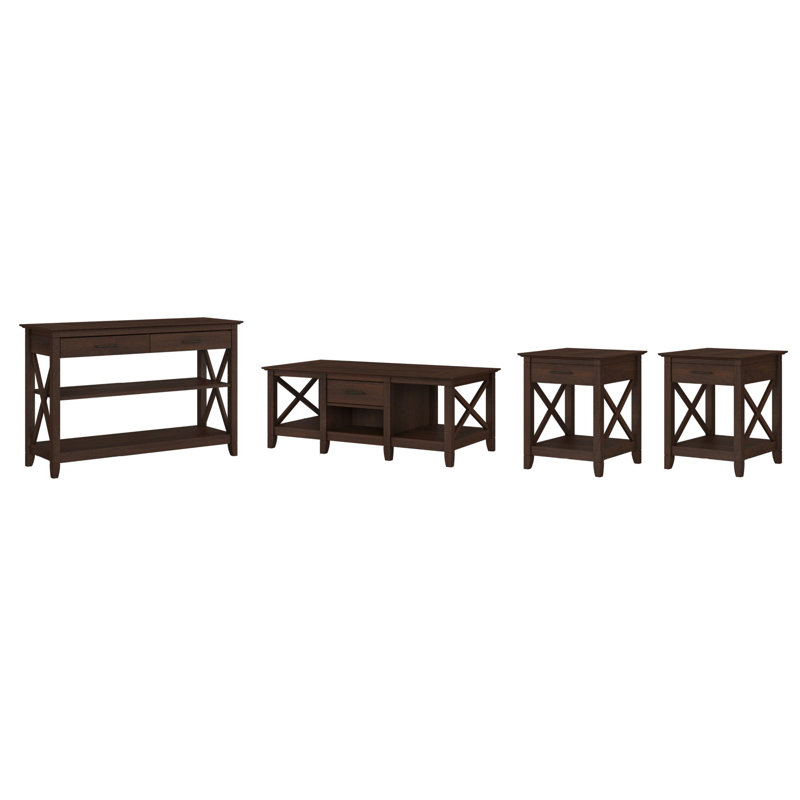 Ensemble de table 4 pièces Kaionna, Cerisier Bing