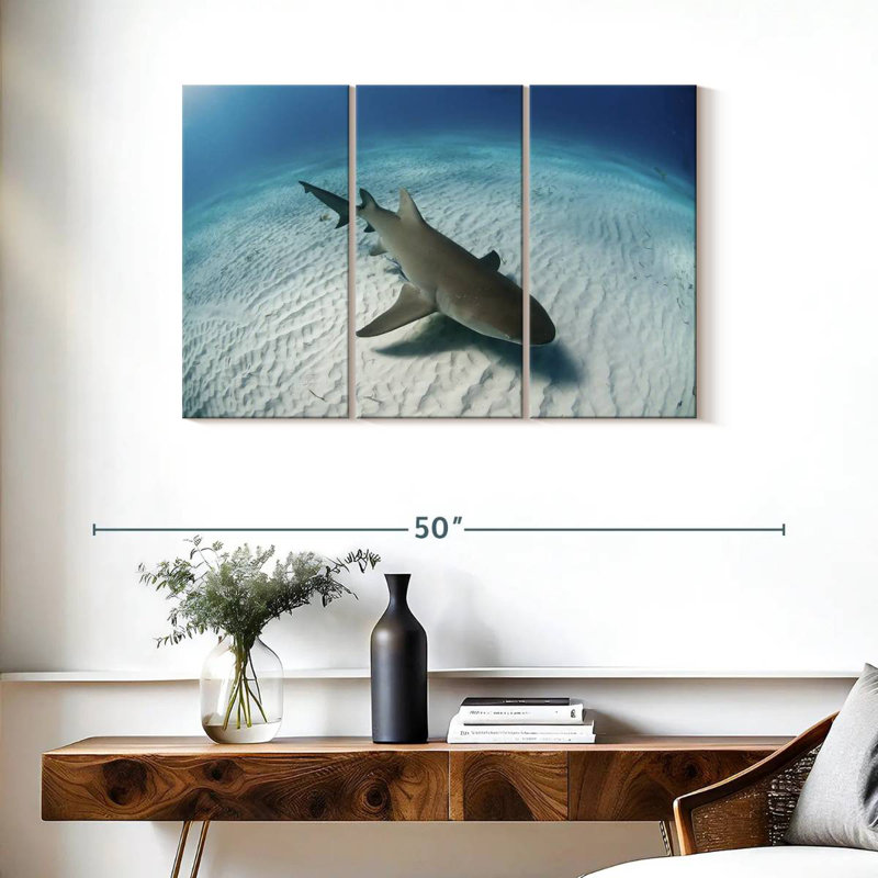 Brampt Lemon Shark Over The Seabed, 24" H x 38" W