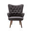 Arela PU Leather Upholstered Accent Chair with Rubberwood Legs-152677398