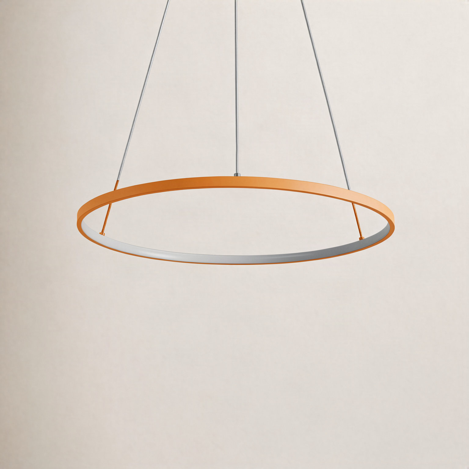 Odin Dimmable 1 - Light Pendant, 0.75" H x 23.75" W x 23.75" D, Orange