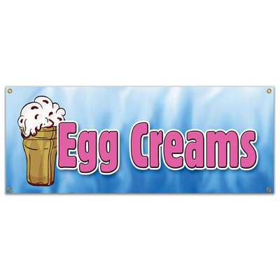 Signe de la bannière «Egg Creams»