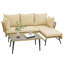 Ensemble de conversation pour 3 personnes avec coussins Lietz-1545558628