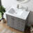 32'' Gray Morden Free-standing Single Bathroom Vanity Set With Storage