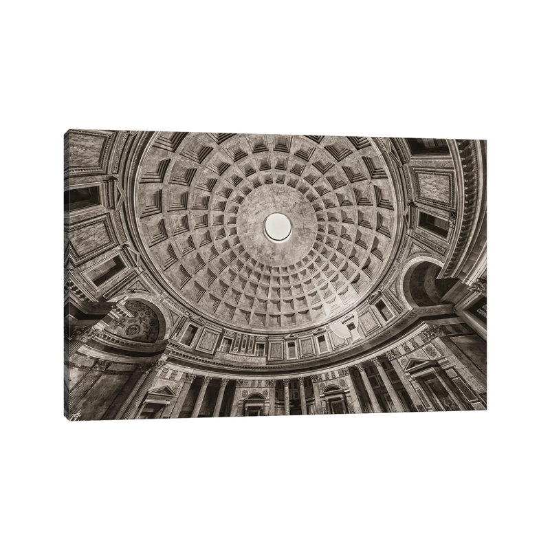 Italy, Pantheon 1 Piece Wrapped Canvas Painting, 20.32cm H x 30.48cm W