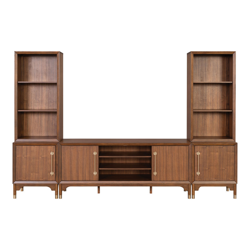 Miloe 118" Entertainment Center Set With Storage Pier Cabinets