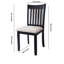 Ensemble de 2 chaises de salle à manger à dossier en bois durable avec sièges confortables