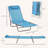 Outsunny 2-Piece Folding Chaise Lounge Chairs with 6-Position Reclining Back-1580304564