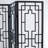 Sudoku 3 Panel Room Divider Screen, Black