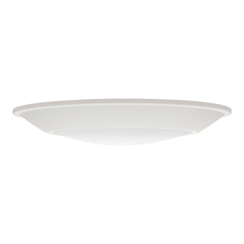 White Aluminum Round LED Flush Mount Light