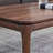 Nut-brown Solid Wood Rectangular Coffee Table