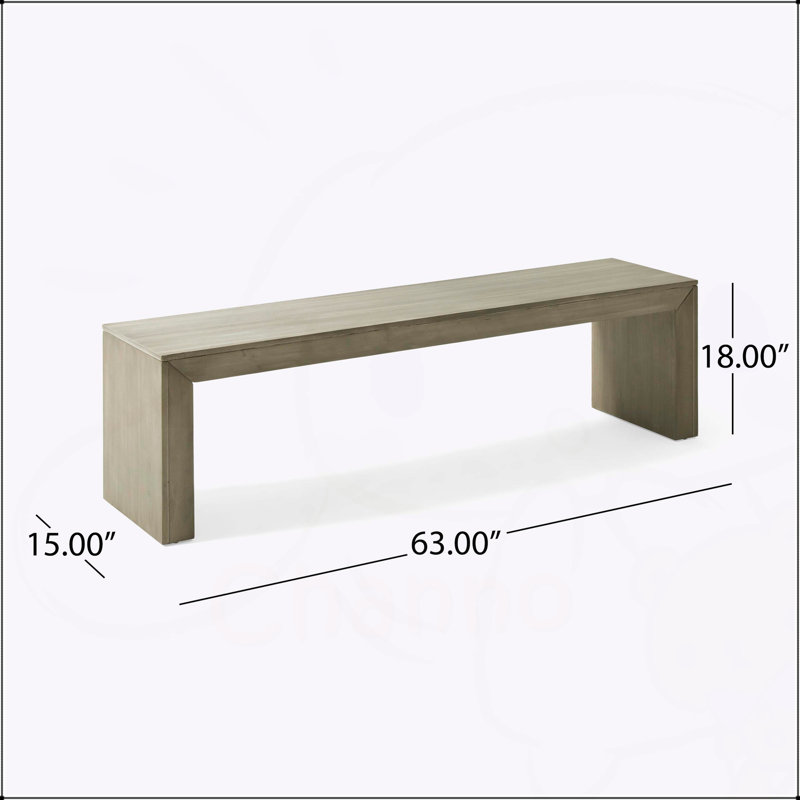 Banc de salle à manger rustique en bois de style campagnard avec bois d'acacia robuste et facile à assembler, parfait pour une utilisation polyvalente