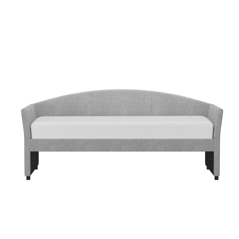Lit de jour simple tapissier Aithan, Gris fumée