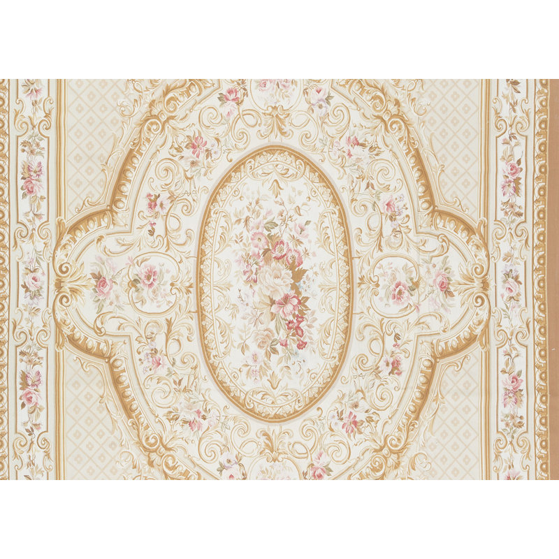 Hand-Knotted High-Quality Beige and Beige Area Rug
