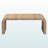 Famoni Japandi Style Waterfall Silhouette Seagrass Coffee Table, 17.19" H X 45.51" W X 23.47" D