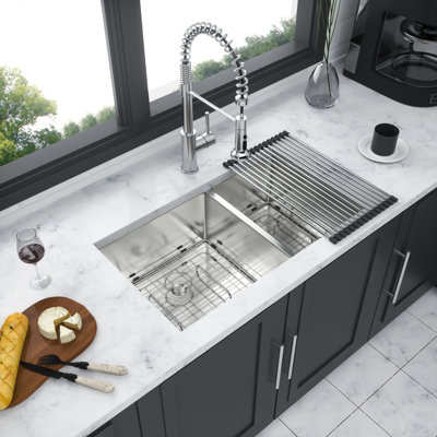 Double Bowl Functionality Stainless Steel Modern Kitchen Sink For Enhanced Cooking Experience