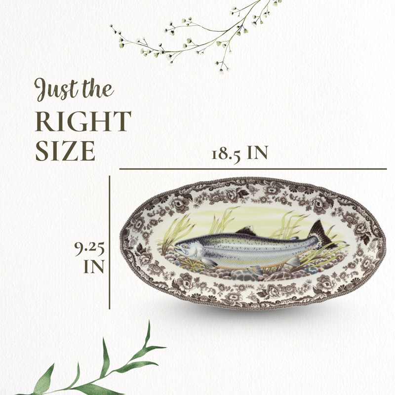 Spode – Woodland – Spode Woodland Fish Platter – Brown/White