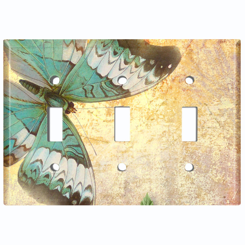 Plaque murale 3 lumières à interrupteur papillon