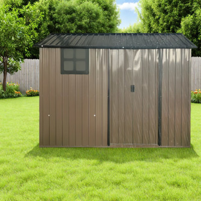 Remises spacieuses, remise de jardin moderne en acier galvanisé