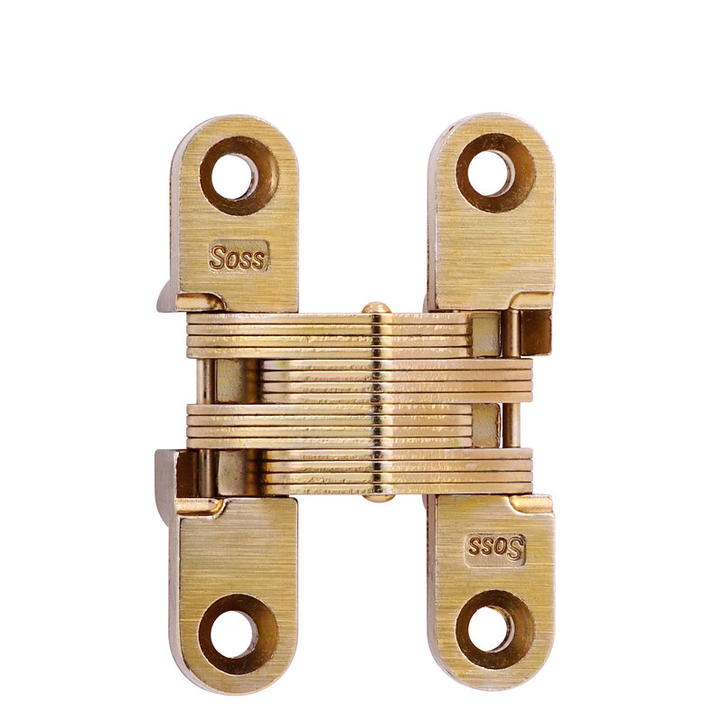 SOSS Model 205, Metal Cabinet Applications, for maximum material thickness of 3/64", Satin Brass