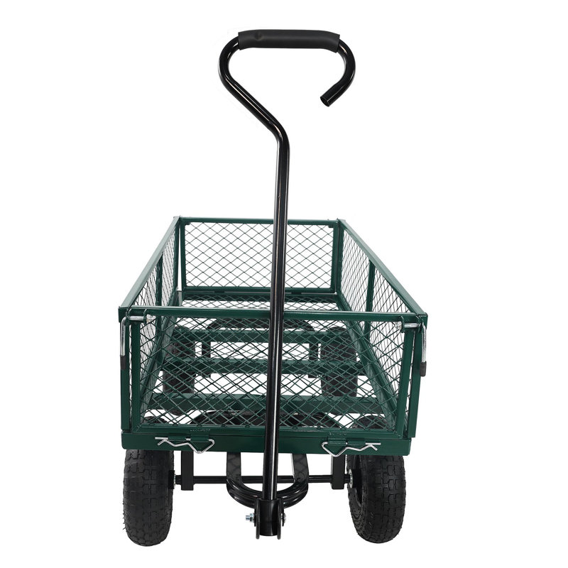 Les chariots de jardin Wagon Cart facilitent le transport du bois de chauffage (vert)