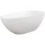 Baignoire autoportante de 67 po à surface solide, baignoire de trempage autoportante en résine d'ingénierie de luxe avec trop-plein et bonde escamotable pour salle de bain contemporaine, blanc mat 24S02-67MW