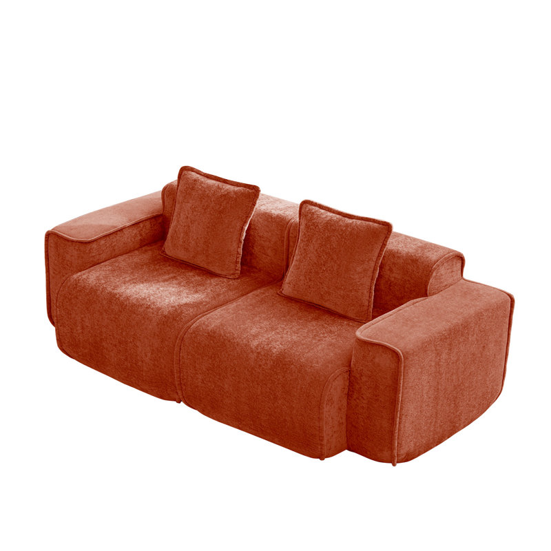Lsf&Rsf Sofa Velvet- Red