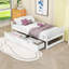 Lit plateforme simple en bois avec 2 tiroirs-2088973678