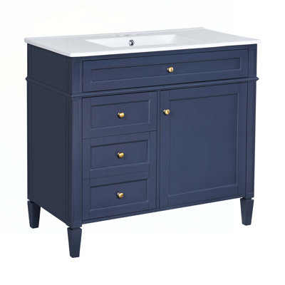 Bathroom Vanity with Sink,Storage Cabinet with 2 Drawers