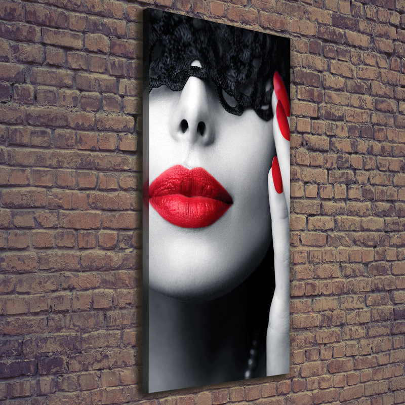 Lace Mask - Wrapped Canvas Print