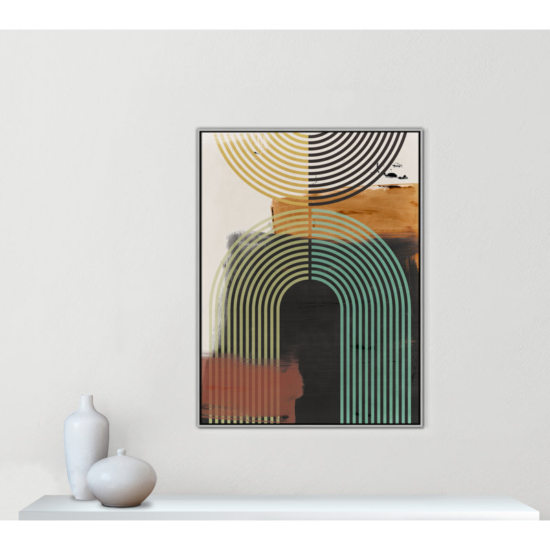 «Bolded I Print» par Isabelle Z, Toile avec cadre, 37.5'' W x 49.5'' H, Flottant argent