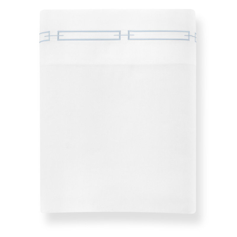 Stanza 420 Thread Count Egyptian-Quality Cotton Flat Sheet, Queen Flat Sheet, White