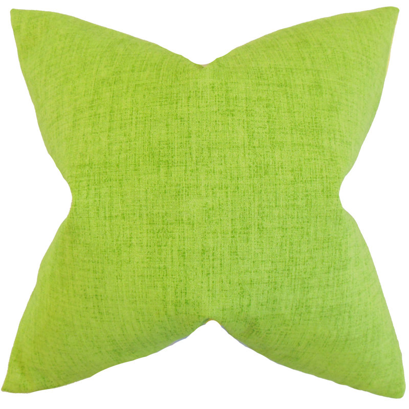 Coussin décoratif uni leda, Orange, 24 po x 24 po