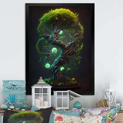 " Neon Bonsai Swirl Tree IV "