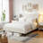 Platform Bed with Wingback Headboard-428308136