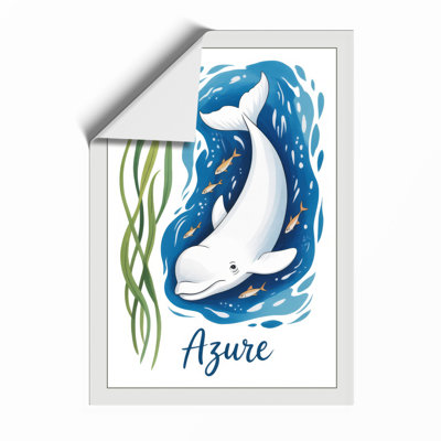 Azure Dolphin Coastal - Framed Print