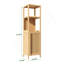 Armoire de rangement multifonctionnelle en bambou pour salle de bain