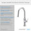 Robinet de cuisine à poignée simple pull-down Draper-33097820