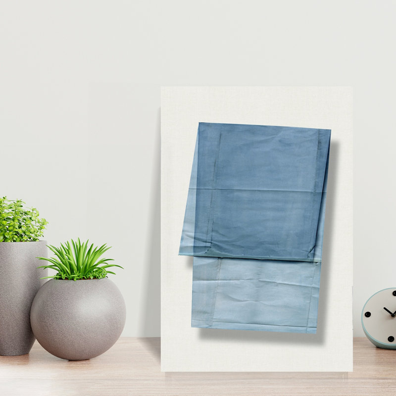 Folded Blue Fabric Composition by Emma Peal - Wrapped Canvas Print, 45.72 cm H x 30.48 cm W