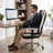 21.9 Wide Faux Leather Executive Office Chair with Footrest High-Back Computer Desk Chair with Adjustable Lumbar Support & Armrests