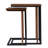  Transitional Set of Two 25" Brown Solid Wood Nested End Tables