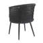 Weather-Resistant Outdoor Dining Chair Set with Metal Frame and Rope Seat-1519716995