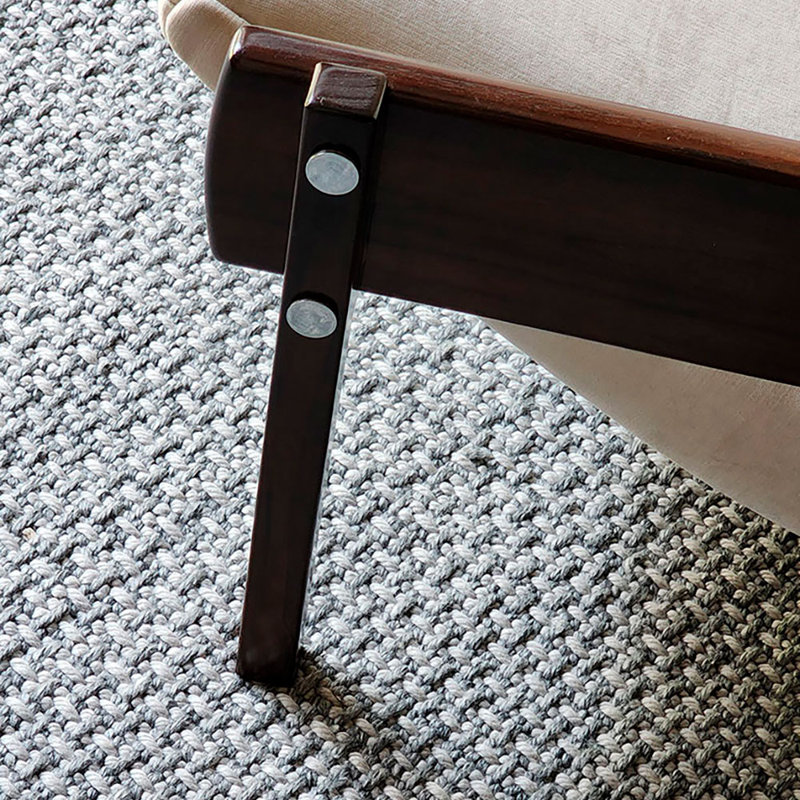 Rushni Hand Loomed Area Rug in Cement/Silver, Rectangle 5' x 8'