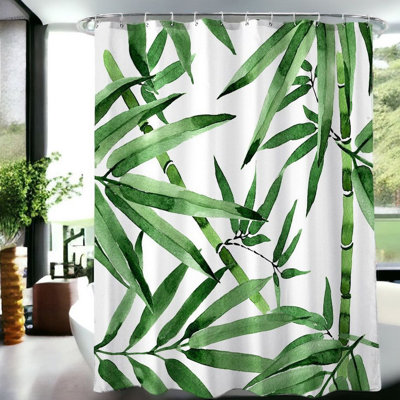 Shower Curtain with Hooks Included